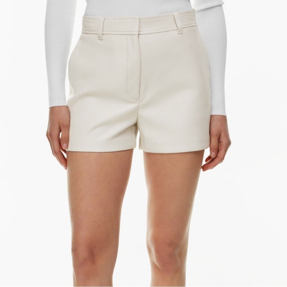 Aritzia Babaton Faux Leather Shorts